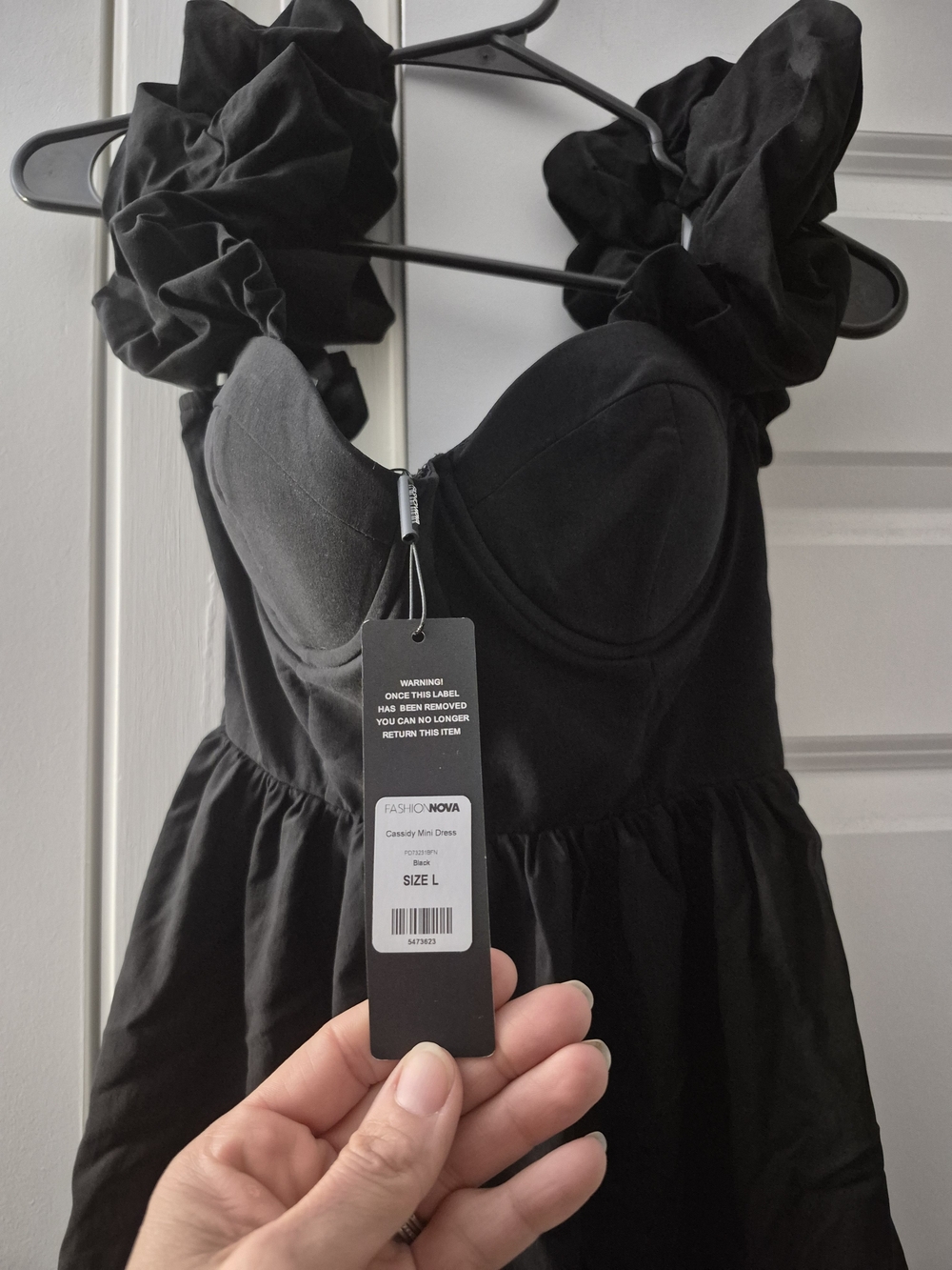 Fashion Nova Black Cami Bustier Mini Dress
